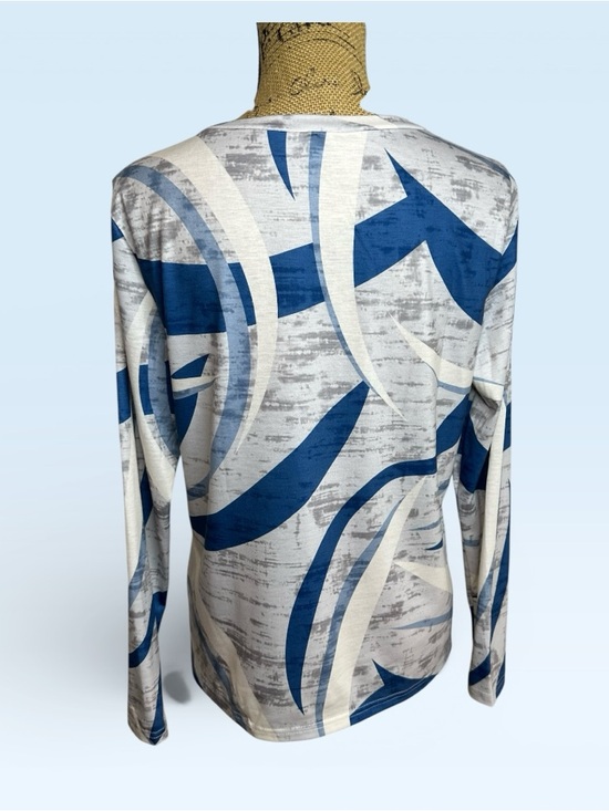 🌻 Infinite Style Geometric Print - Long Sleeve - T-Shirt #540 - Picture 4 of 11